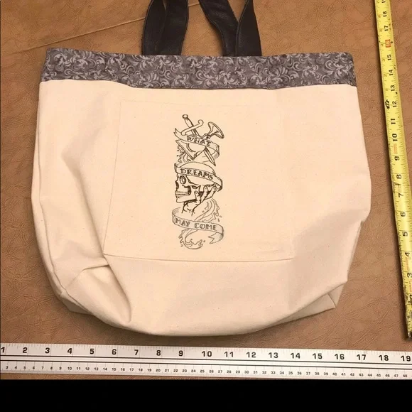 NWT Handmade and embroidered Shakespeare tote - Picture 2 of 8